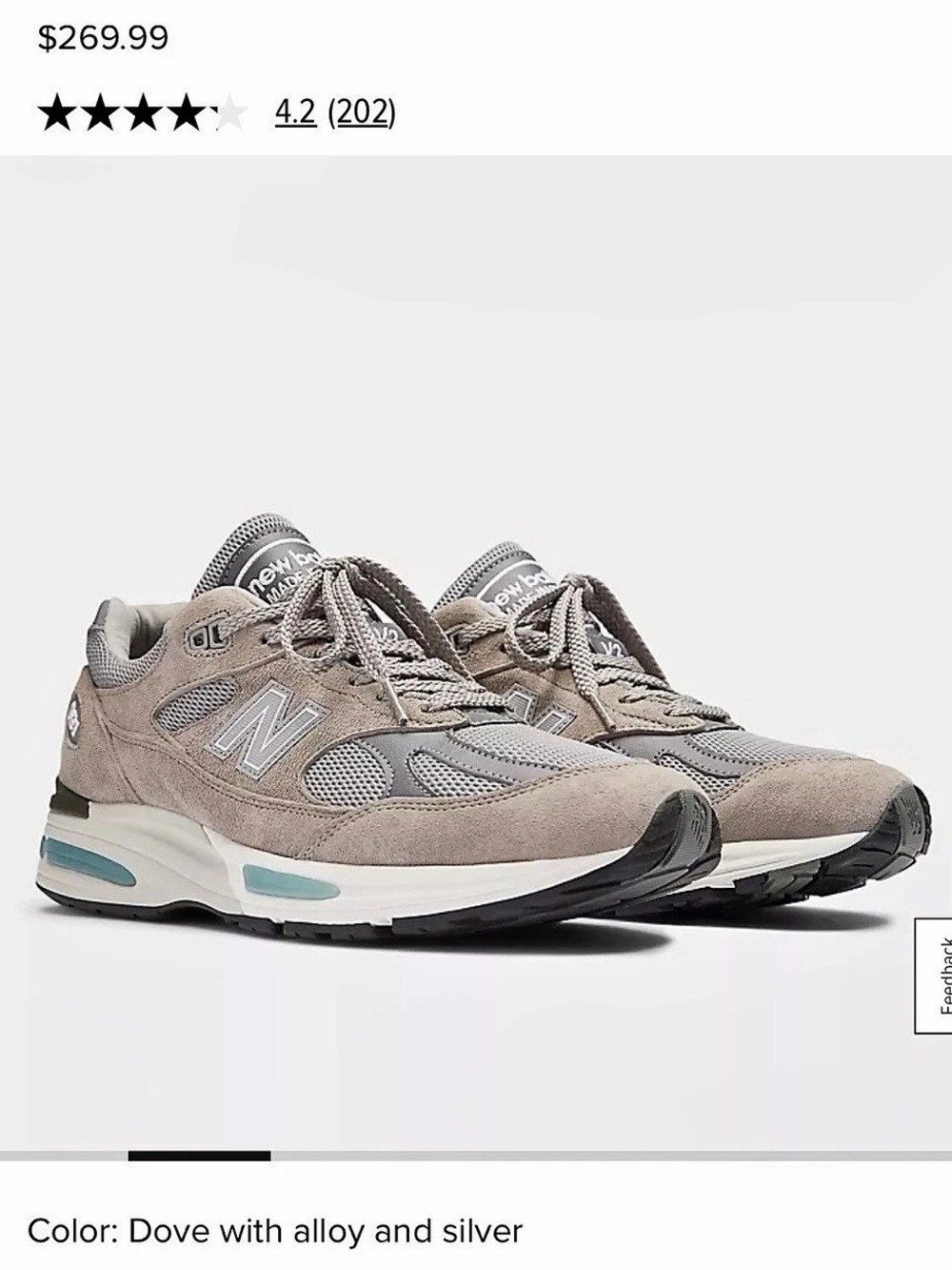 New Balance 991v2 - Size 10.5 D